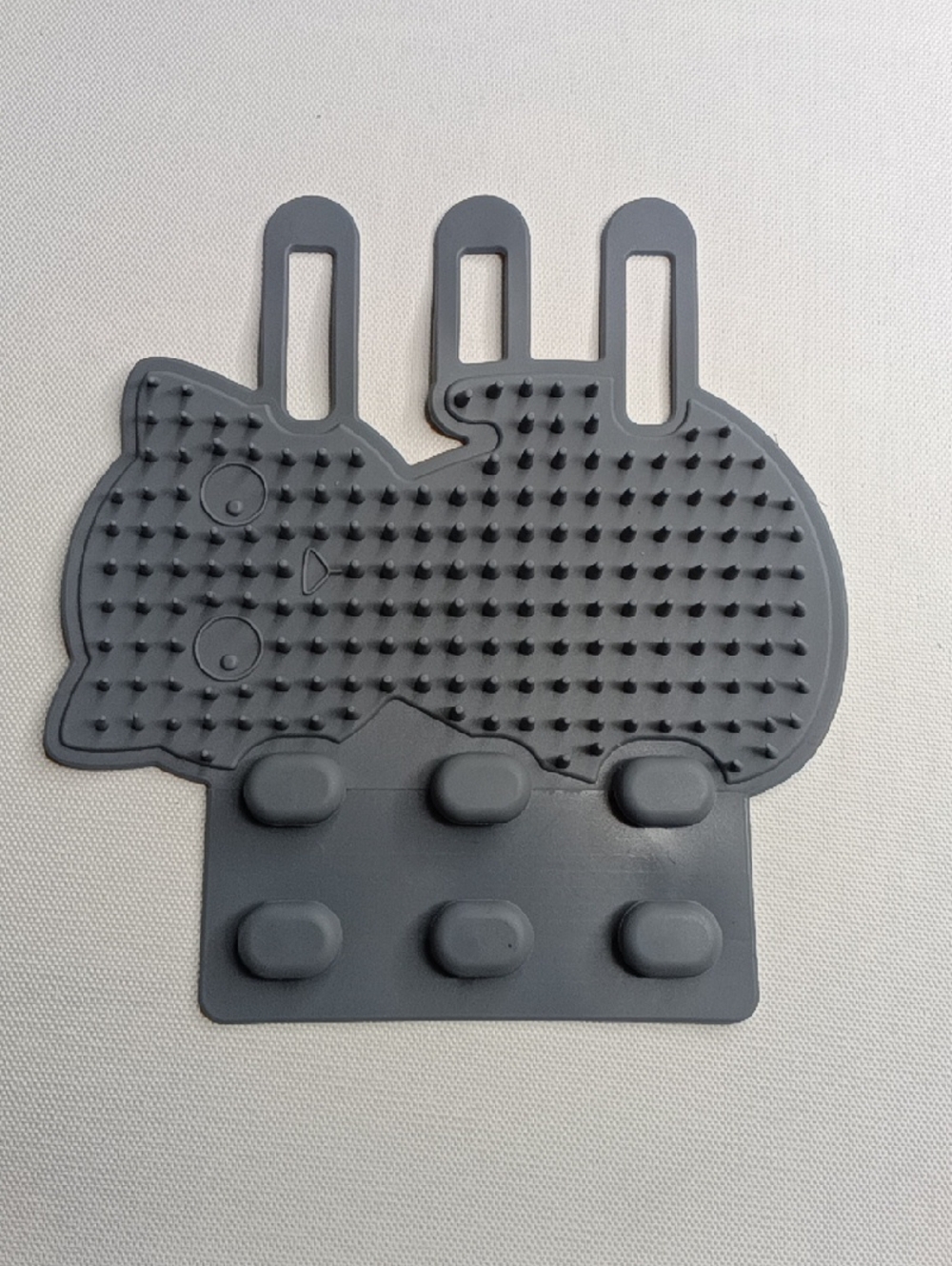 Gray Silicone Cat 😺 Toy Grooming Shedding Brush Scratch